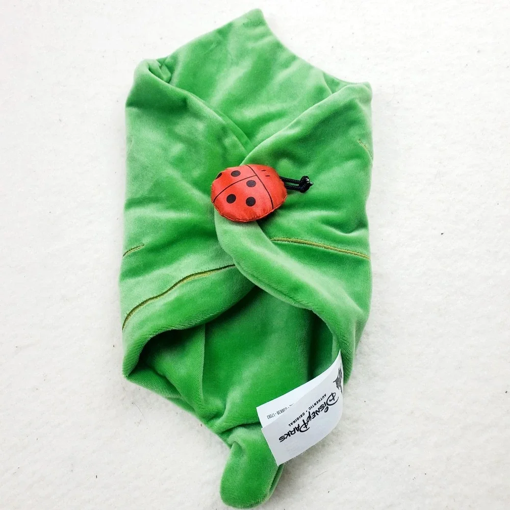 Disney Parks Baby Stuffed Animal Plush Toy Leaf Wrap Blanket ONLY Ladybug